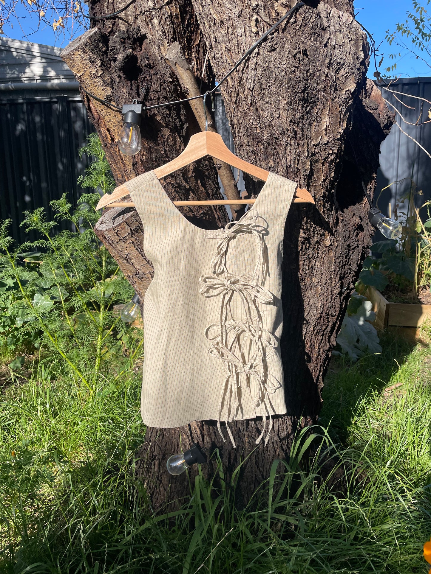 Dolce striped linen top