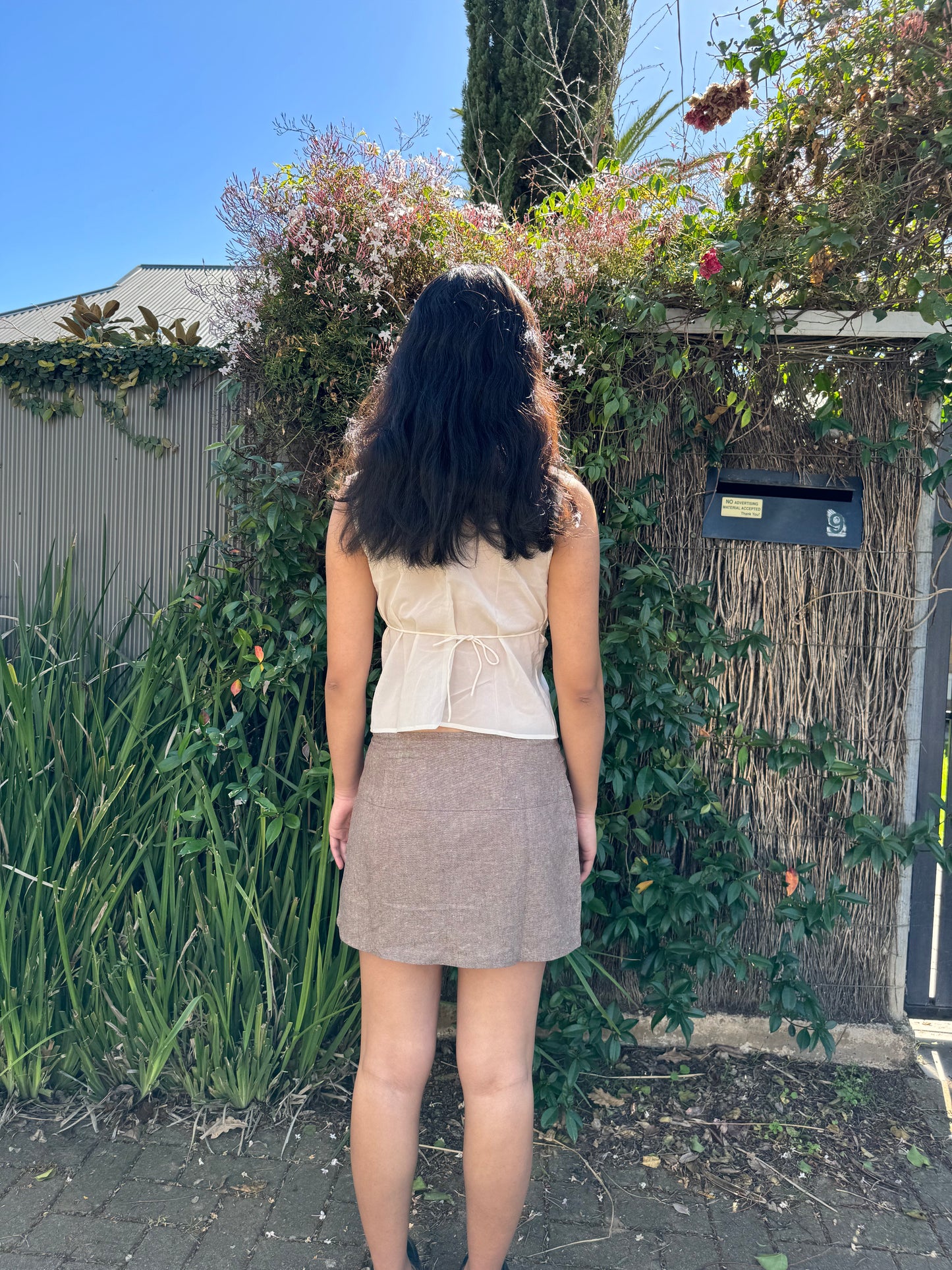LINEN mini skirt