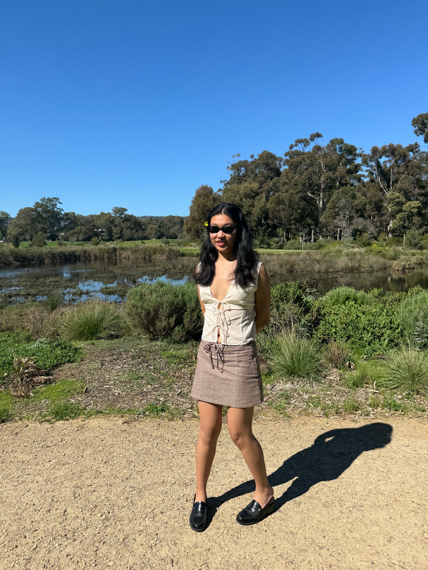 LINEN mini skirt